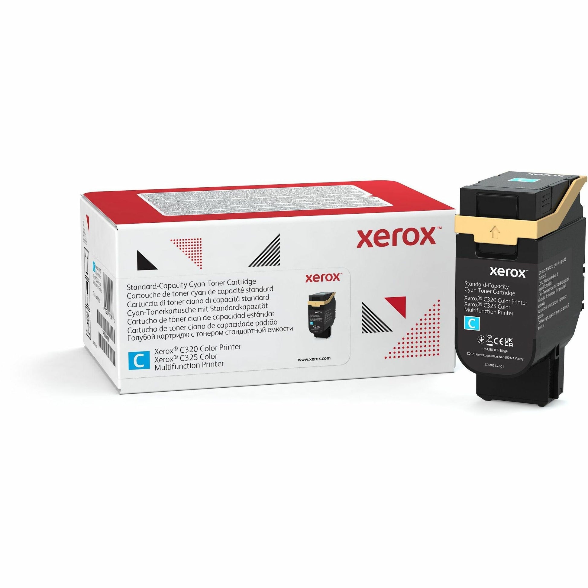 Xerox Genuine Cyan Toner Cartridge 006R04820 for Xerox C320 and C325 Printers