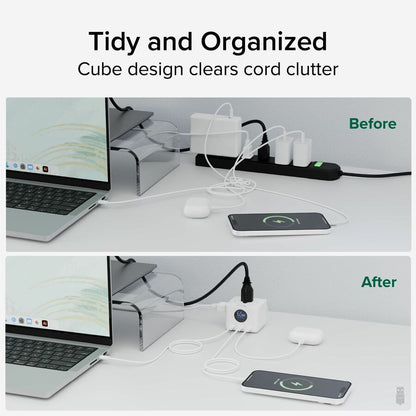 Plugable 67W USB-C Power Strip and Charging Station Extension Cord (PS3-METER3)