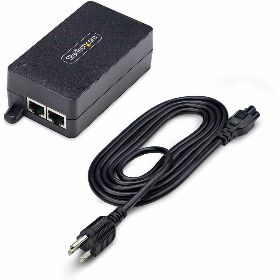 StarTech.com AF212C-POE-INJECTOR 1-Port 2.5GbE PoE+ Injector for High-Speed Power and Data Transmission