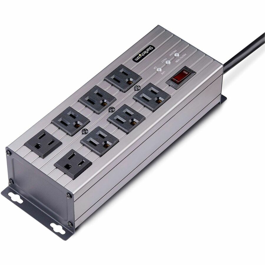 StarTech.com 8-Outlet Power Strip with Surge Protection and EMI/RFI Noise Isolation - 125V, 15A, 12ft Cord