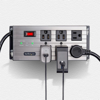 StarTech.com 6-Outlet Power Strip with Surge Protection and EMI/RFI Noise Filtering