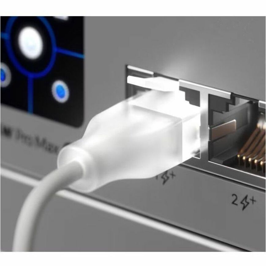 Ubiquiti UniFi Etherlighting Patch Cable – 2.5 GbE Support, Category 6, PoE++ – 11.81 Inches, White