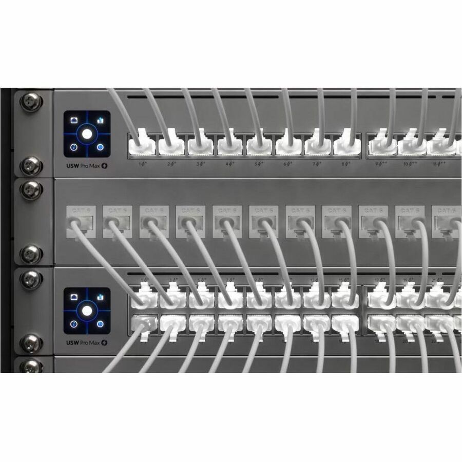 Ubiquiti UniFi Etherlighting Patch Cable – 2.5 GbE Support, Category 6, PoE++ – 11.81 Inches, White