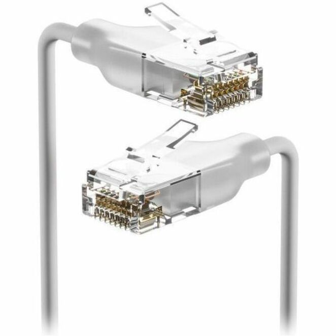 Ubiquiti UniFi Etherlighting Patch Cable – 2.5 GbE Support, Category 6, PoE++ – 11.81 Inches, White