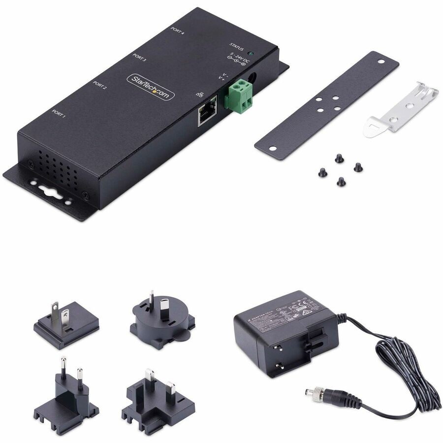 StarTech.com I43-SERIAL-ETHERNET 4-Port Serial to Ethernet Device Server for Remote RS232 Control