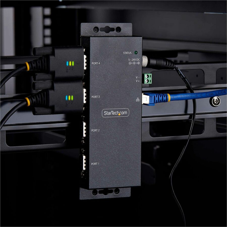StarTech.com I43-SERIAL-ETHERNET 4-Port Serial to Ethernet Device Server for Remote RS232 Control