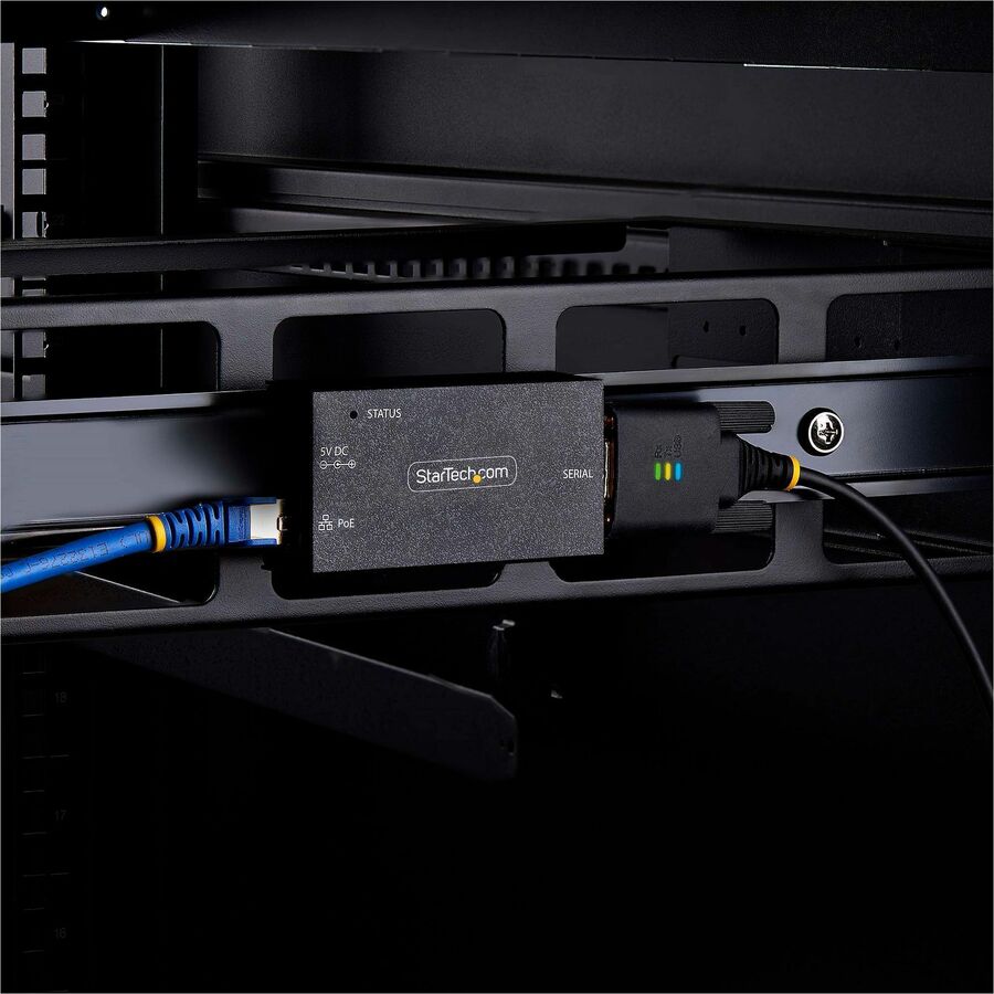 StarTech.com 1-Port Serial to Ethernet Adapter I13P-SERIAL-ETHERNET with PoE and Rugged Enclosure