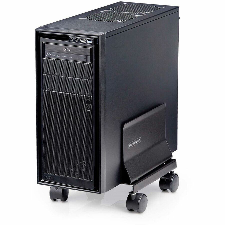 StarTech.com CPU Caddy - Mobile Rolling Computer Tower Stand with Adjustable Width and Heavy-Duty Steel Construction