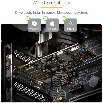 StarTech.com 5-Port USB PCIe Expansion Card with USB 3.2 Gen 2 10Gbps Ports and Internal USB-A Support