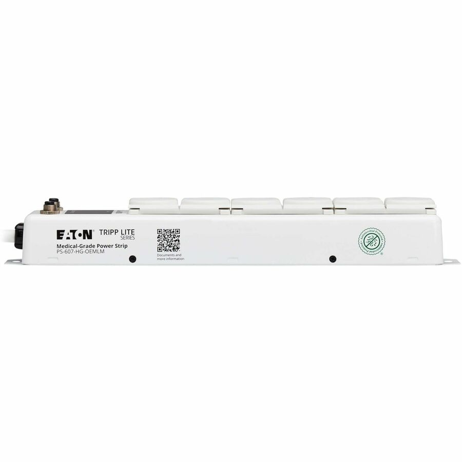 Eaton Tripp Lite Series Safe-IT PS-607-HG-OEMLM Medical-Grade Power Strip with 6 Hospital-Grade Outlets and Load Monitor