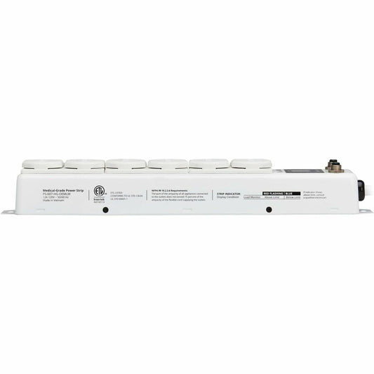 Eaton Tripp Lite Series Safe-IT PS-607-HG-OEMLM Medical-Grade Power Strip with 6 Hospital-Grade Outlets and Load Monitor