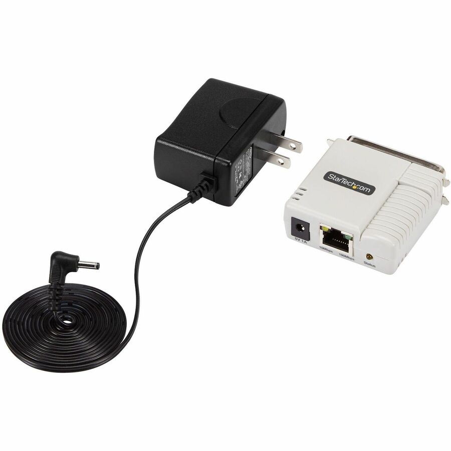 StarTech.com Ethernet to Parallel Network Print Server PM1115P3 – 10/100Mbps LAN, WebUI Enabled, Centronics Adapter for Legacy Printers