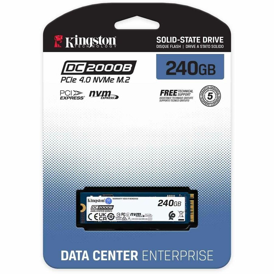 Kingston DC2000B 240GB PCIe 4.0 NVMe M.2 SSD for Server Applications