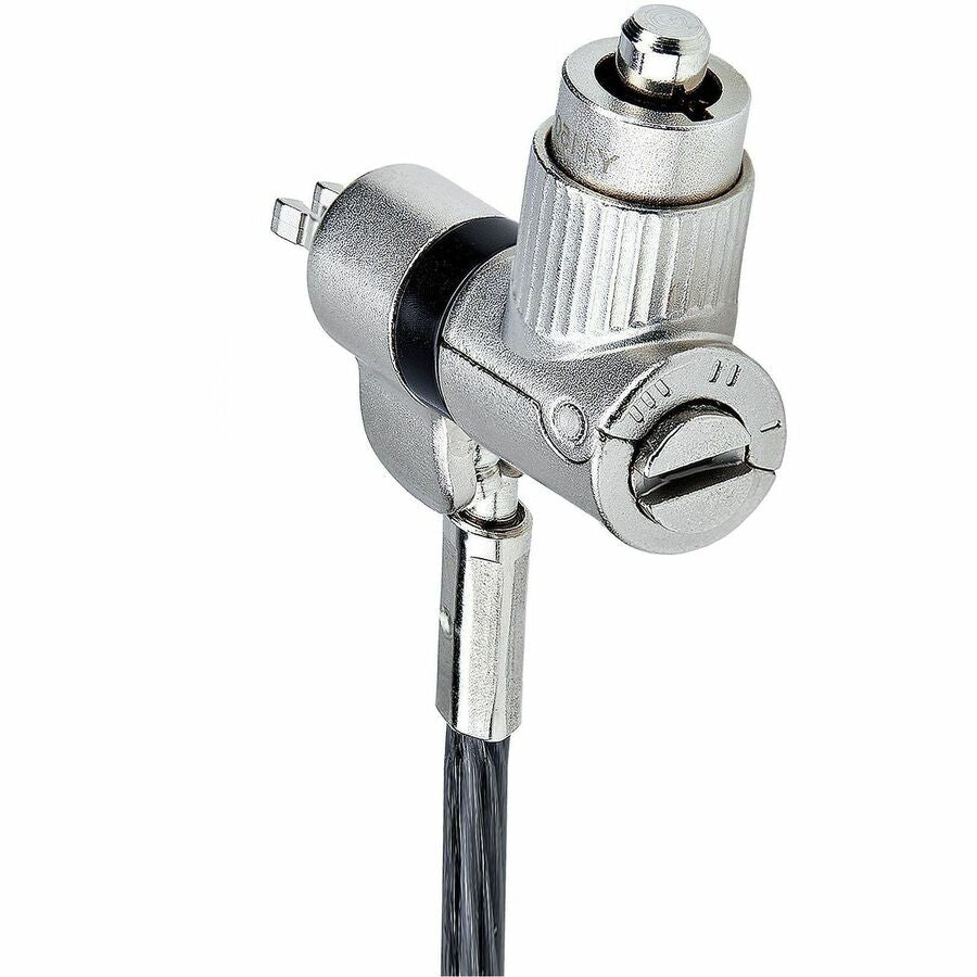 StarTech.com 3-in-1 Universal Laptop Lock with 6.6ft Cut-Resistant Cable and Master Keyed Lock