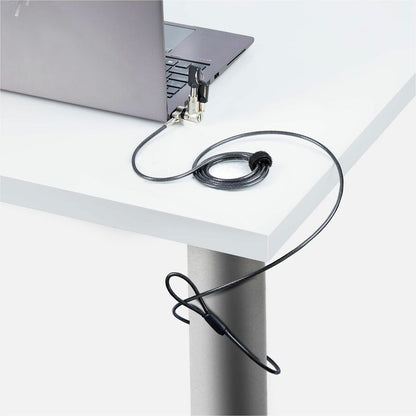 StarTech.com 3-in-1 Universal Laptop Lock with 6.6ft Cut-Resistant Cable and Master Keyed Lock