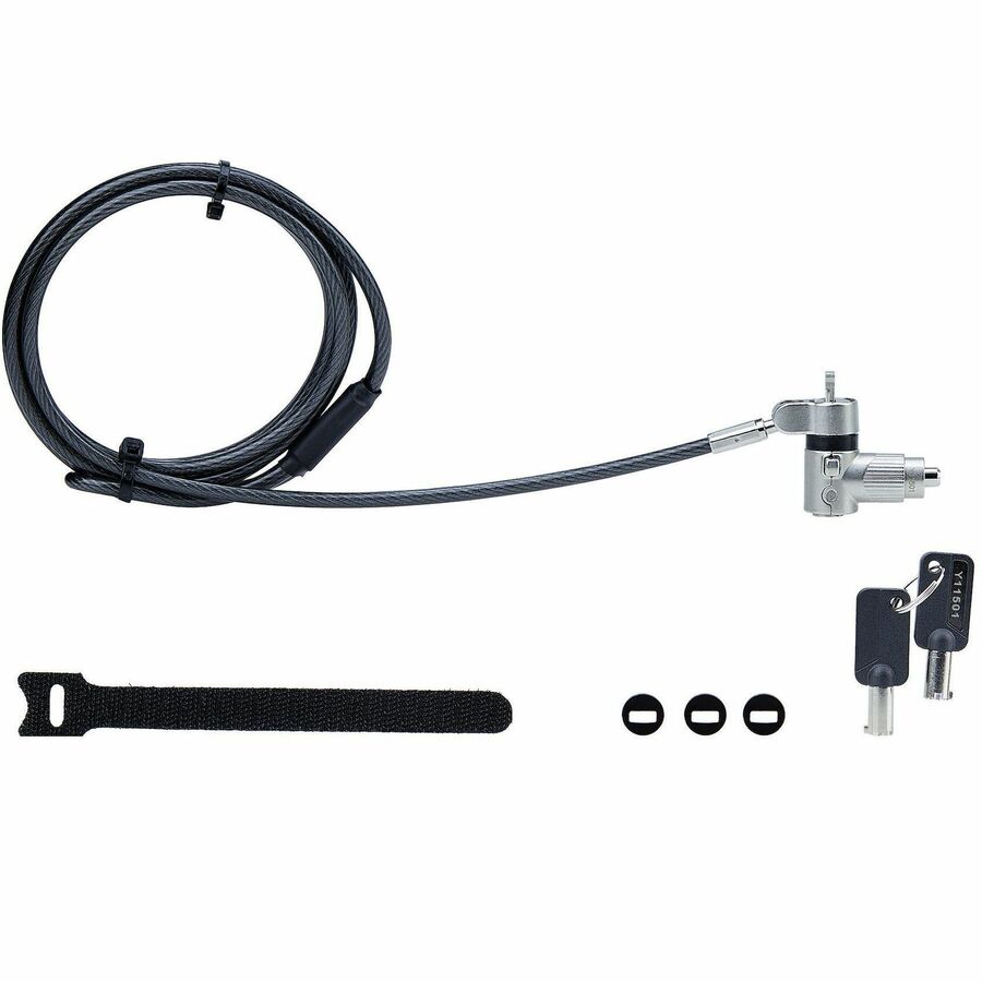 StarTech.com 3-in-1 Universal Laptop Lock with 6.6ft Cut-Resistant Cable and Master Keyed Lock