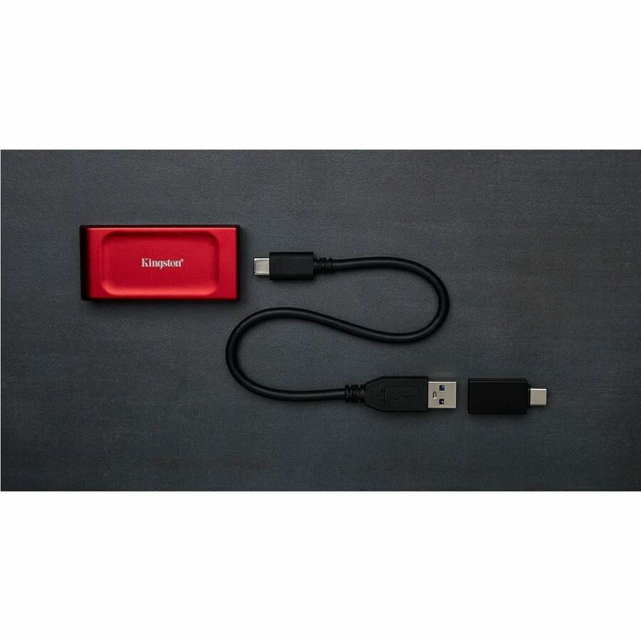 Kingston XS1000 2TB Portable External SSD Drive - USB 3.2 Gen 2, Red