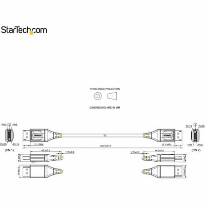 StarTech.com 1ft DisplayPort 1.4 Cable for 8K UHD Video – Supports HDR10, MST, 32.4Gbps