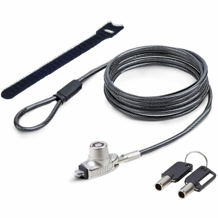 StarTech.com Slim Wedge Lock for Ultrabooks and Thin Laptops – 6.6ft Keyed Anti-Theft Cable Security Lock SNBLK-LAPTOP-LOCK