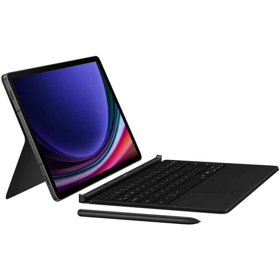 Samsung Book Cover Keyboard for Galaxy Tab S9 FE – Black, Detachable Book Fold Keyboard Case with PC-like Experience