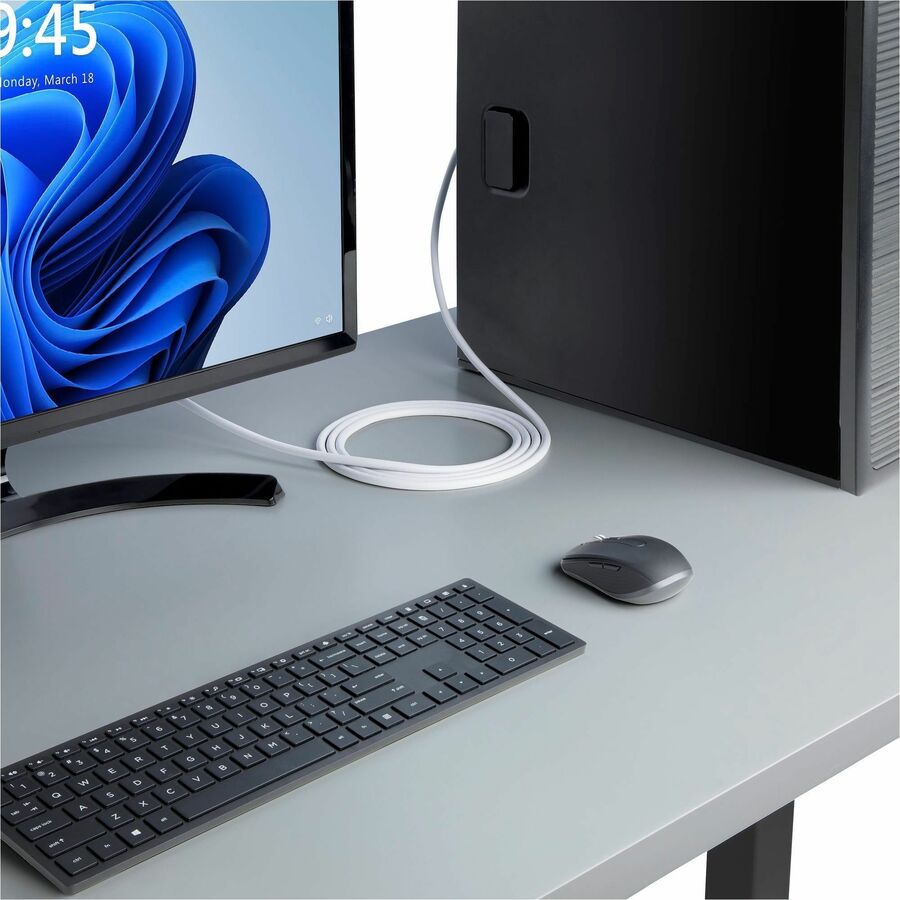 StarTech.com 6ft DisplayPort 1.2 Cable - White for 4K UHD Monitors and Multi-Stream Compatibility