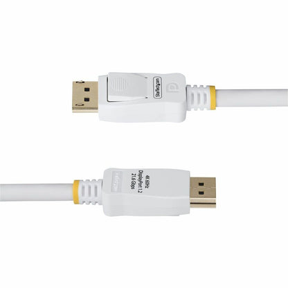 StarTech.com 6ft DisplayPort 1.2 Cable - White for 4K UHD Monitors and Multi-Stream Compatibility
