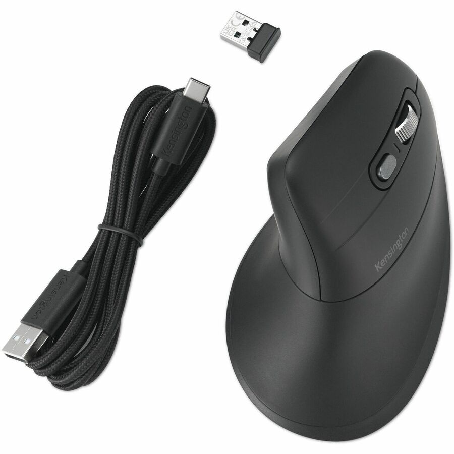 Kensington Pro Fit Ergo MY630 EQ Rechargeable Vertical Mouse with Bluetooth 5.4 & USB-C Charging