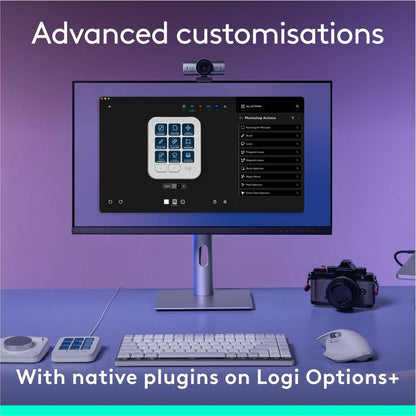 Logitech MX Creative Console Keypad & Dial – Programmable Backlit Keys and Precision Control for Creative Professionals