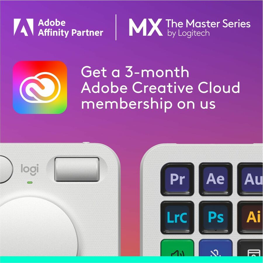 Logitech MX Creative Console Keypad & Dial – Programmable Backlit Keys and Precision Control for Creative Professionals