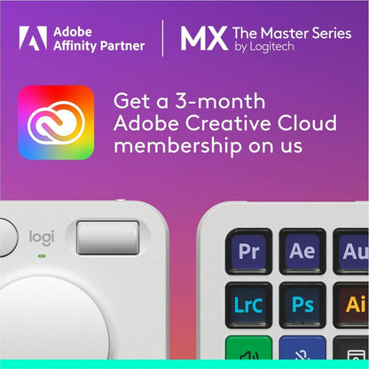 Logitech MX Creative Console Keypad & Dial – Programmable Backlit Keys and Precision Control for Creative Professionals