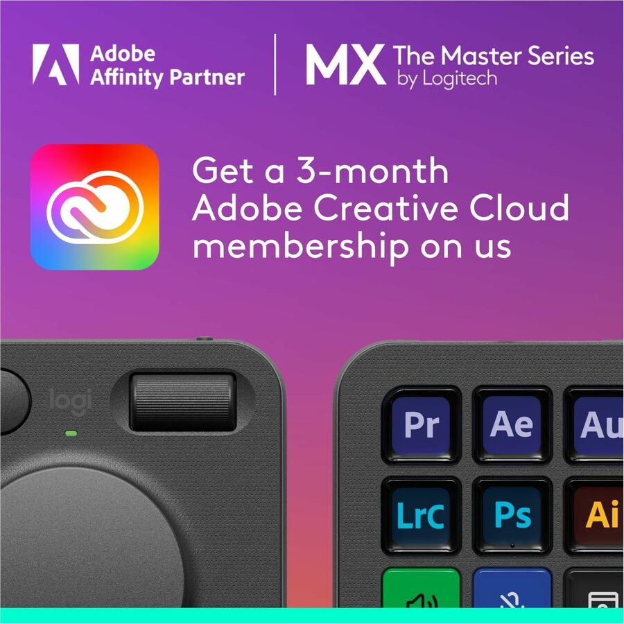 Logitech MX Creative Console Keypad & Dial – Programmable Customizable Control for Creative Professionals