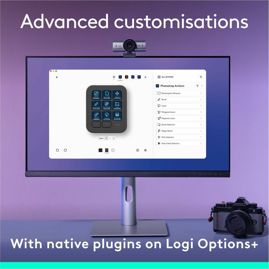 Logitech MX Creative Console Keypad & Dial – Programmable Customizable Control for Creative Professionals