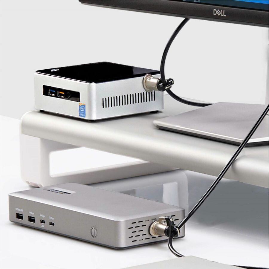 StarTech.com laptop and desktop security lock kit with 9.8ft steel cable and 4-digit combination