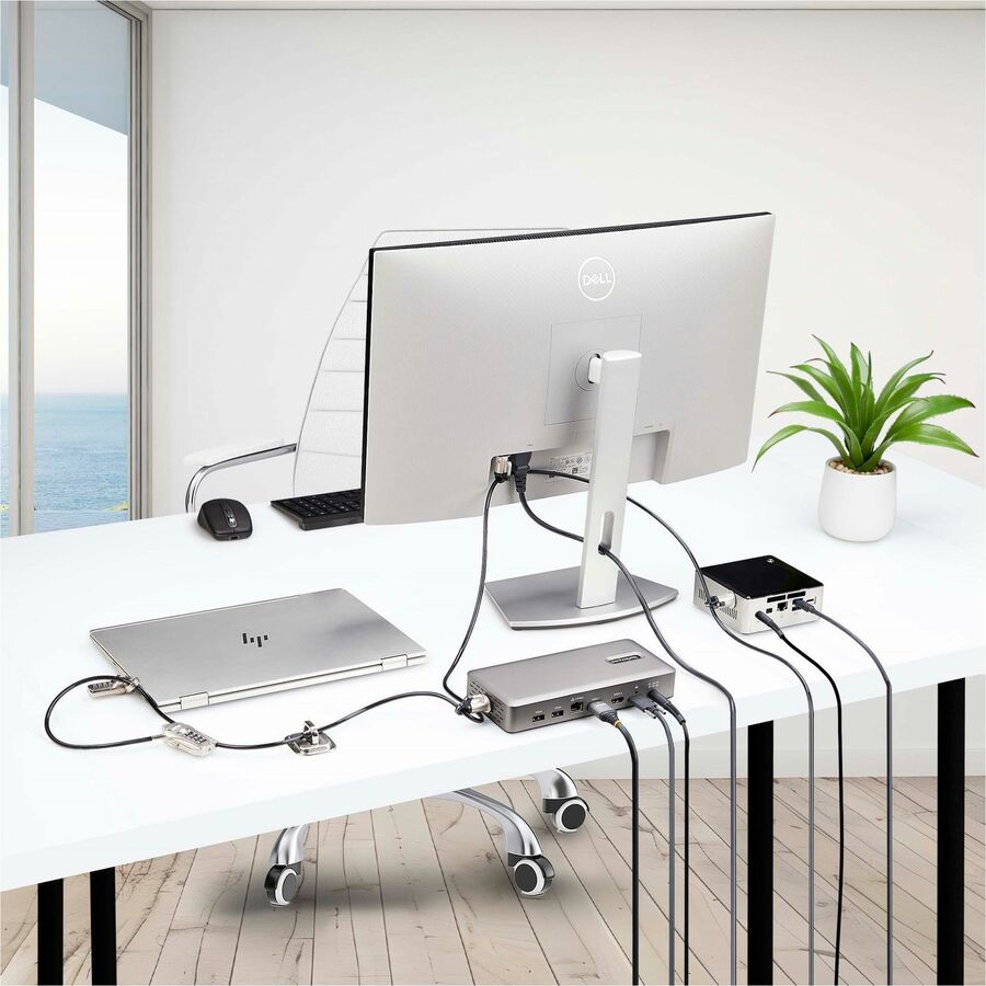 StarTech.com laptop and desktop security lock kit with 9.8ft steel cable and 4-digit combination