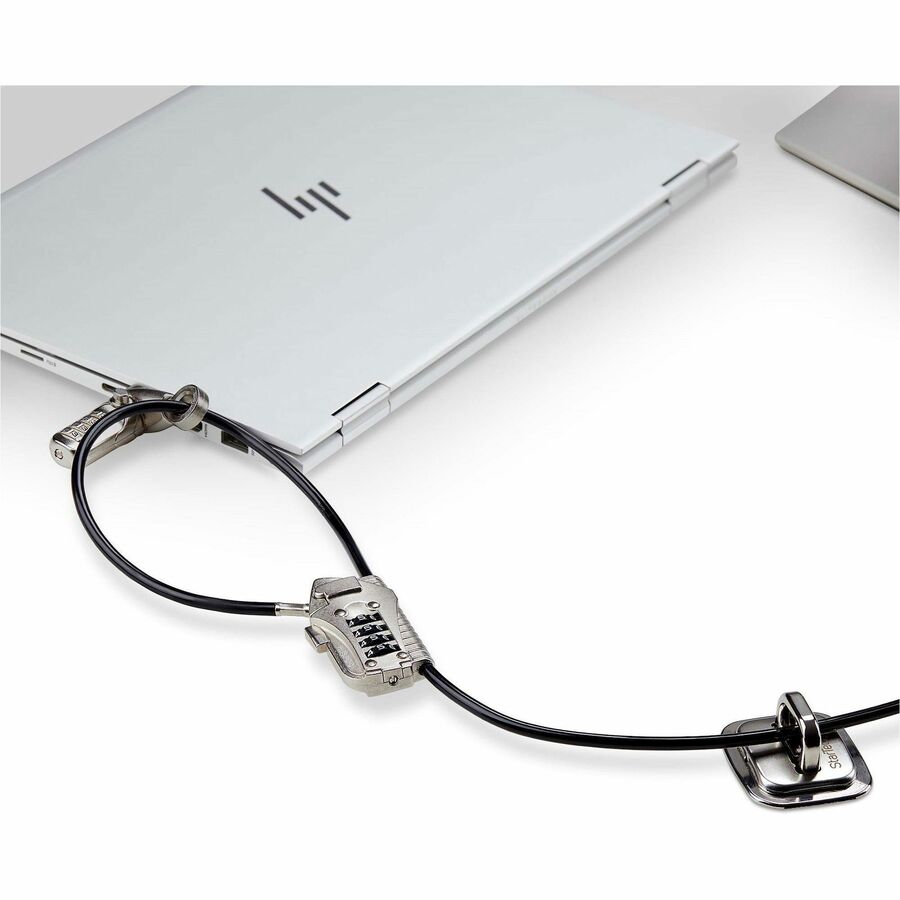StarTech.com laptop and desktop security lock kit with 9.8ft steel cable and 4-digit combination