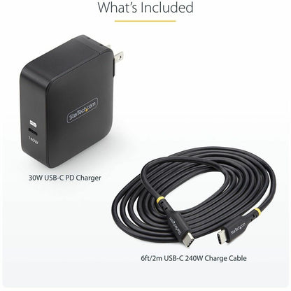 StarTech.com 140W USB-C GaN Wall Charger with USB-IF Certification and 6ft USB-C Cable