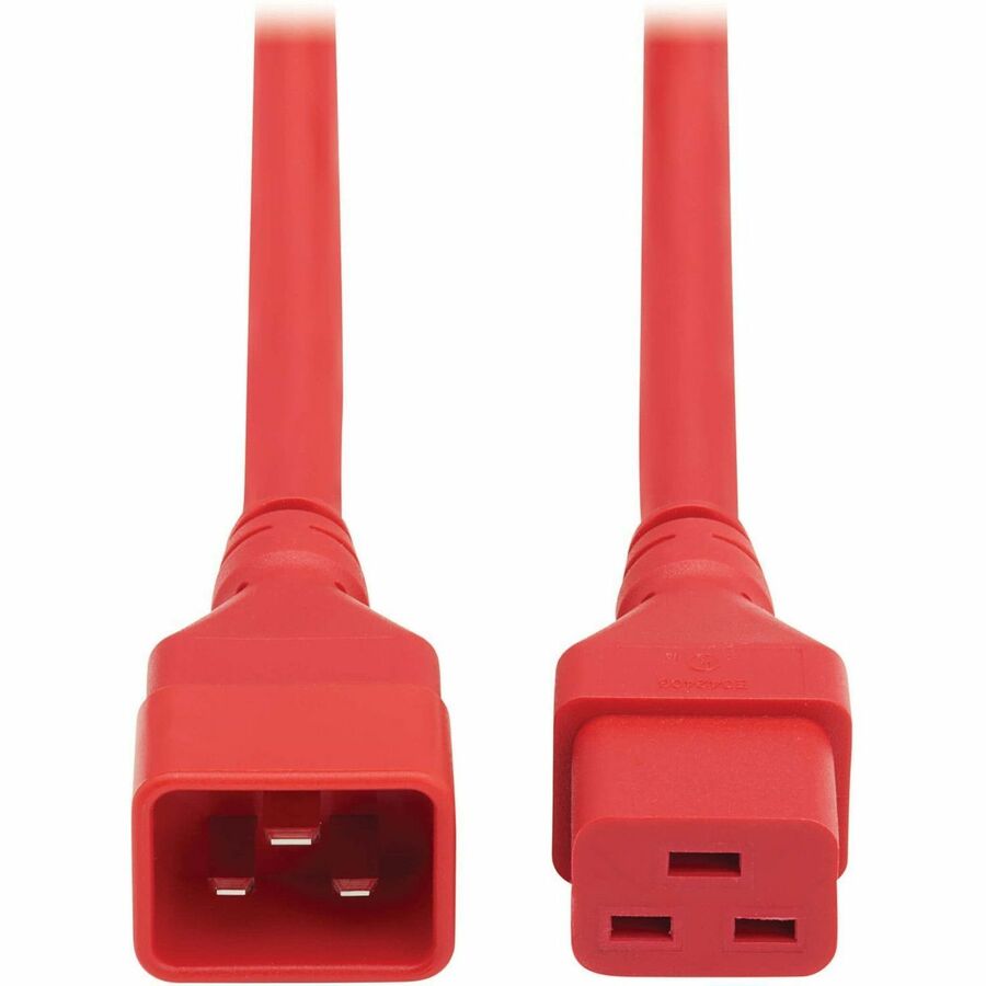 Eaton Tripp Lite Series P036-006-ARD Power Extension Cord, C20 to C19, Heavy Duty, 6 ft, 20A, 250V, Red