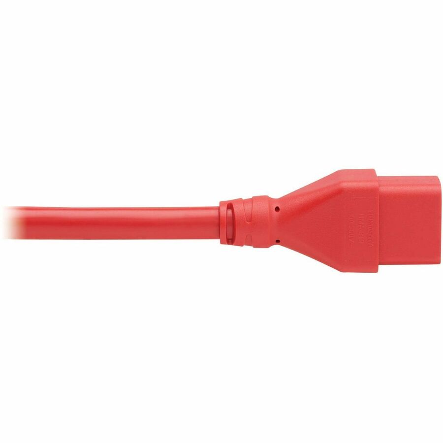 Eaton Tripp Lite Series P036-006-ARD Power Extension Cord, C20 to C19, Heavy Duty, 6 ft, 20A, 250V, Red