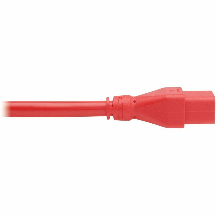 Eaton Tripp Lite Series Power Extension Cord C20 to C19, Heavy-Duty 20A, 250V, 12 AWG, 2 ft. Red