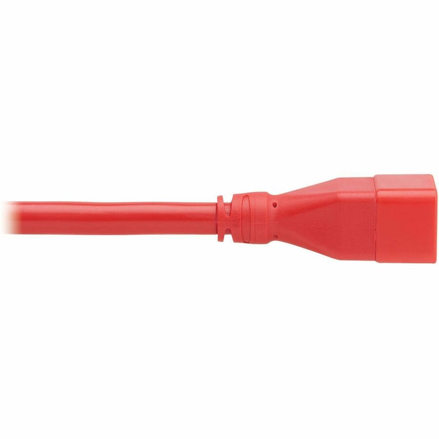 Eaton Tripp Lite Series Power Extension Cord C20 to C19, Heavy-Duty 20A, 250V, 12 AWG, 2 ft. Red