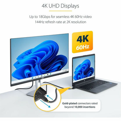 StarTech.com 6ft Premium Certified HDMI 2.0 Cable for 4K UHD and High-Refresh Rate Displays