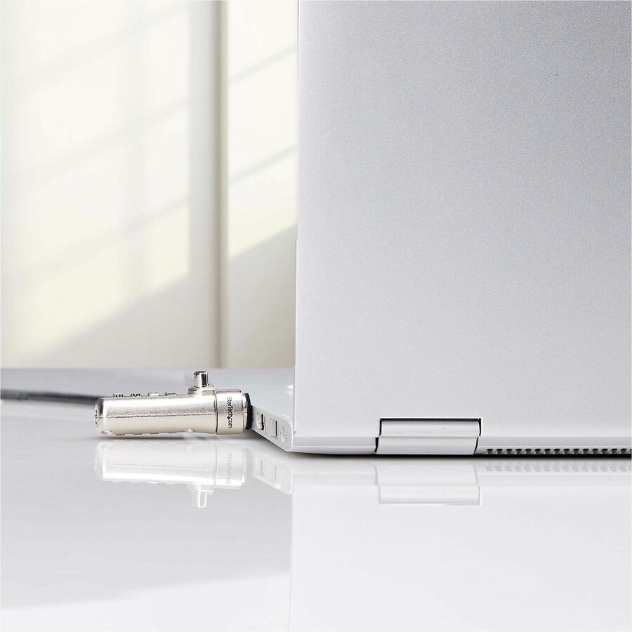StarTech.com Slim K-Slot Laptop Security Lock with 6.6ft Cut-Resistant Cable and 4-Digit Combination