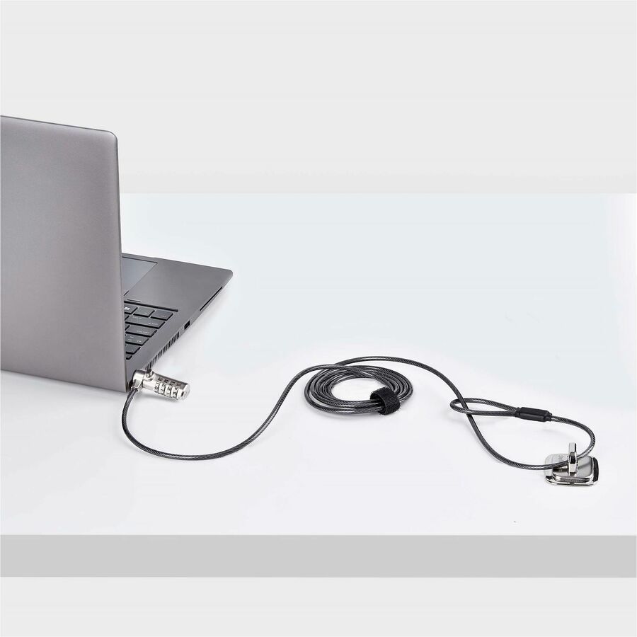 StarTech.com Slim K-Slot Laptop Security Lock with 6.6ft Cut-Resistant Cable and 4-Digit Combination