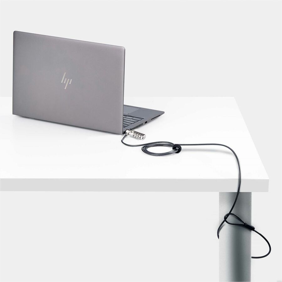 StarTech.com Slim K-Slot Laptop Security Lock with 6.6ft Cut-Resistant Cable and 4-Digit Combination