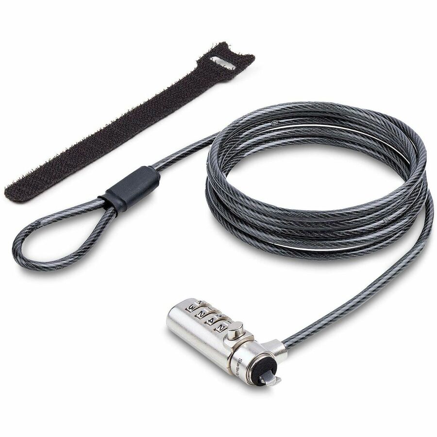 StarTech.com Slim Lock Nano Slot Compatible Laptop Security Lock with 6.6ft Cut-Resistant Cable