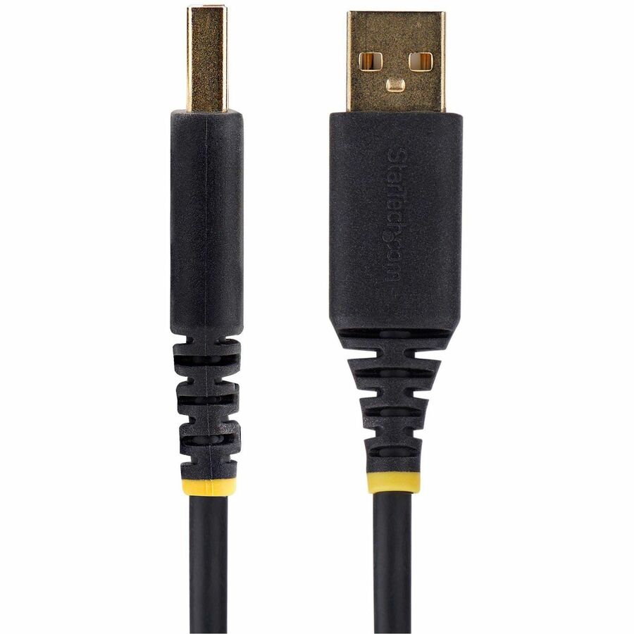StarTech.com 6.6ft USB to RS-232 Null Modem Serial Adapter Cable with COM Retention and LED Indicators