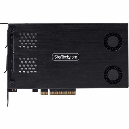 StarTech.com Dual-Bay M.2 NVMe SSD to PCIe x8 Removable Mobile Rack - Toolless Hot-Swap Drive Bay with Bifurcation Support
