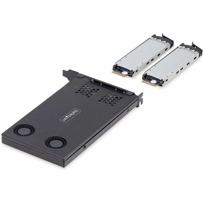StarTech.com Dual-Bay M.2 NVMe SSD to PCIe x8 Removable Mobile Rack - Toolless Hot-Swap Drive Bay with Bifurcation Support