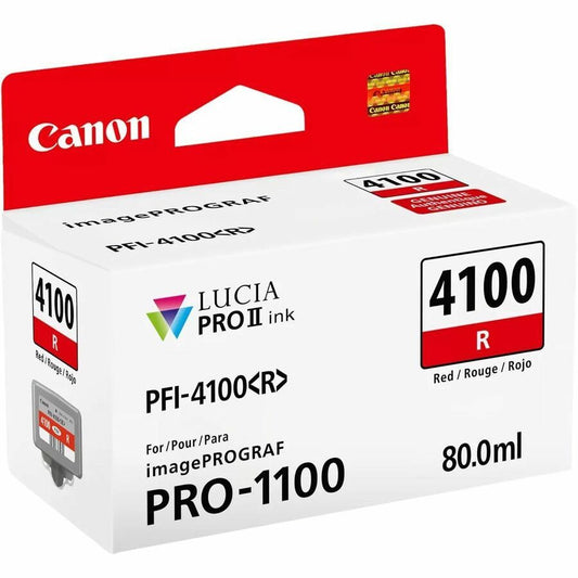 Canon Lucia PRO II PFI-4100 Red Ink Cartridge for imagePROGRAF PRO-1100 Printer