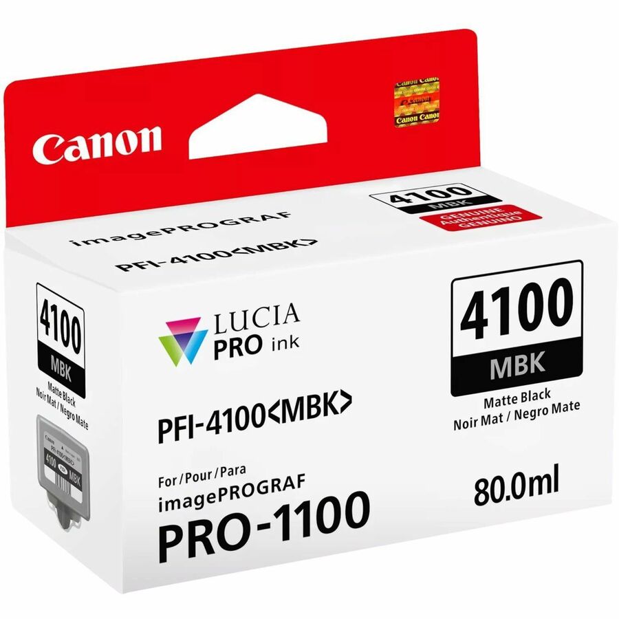 Canon Lucia PRO II PFI-4100 Matte Black Ink Cartridge for imagePROGRAF PRO-1100
